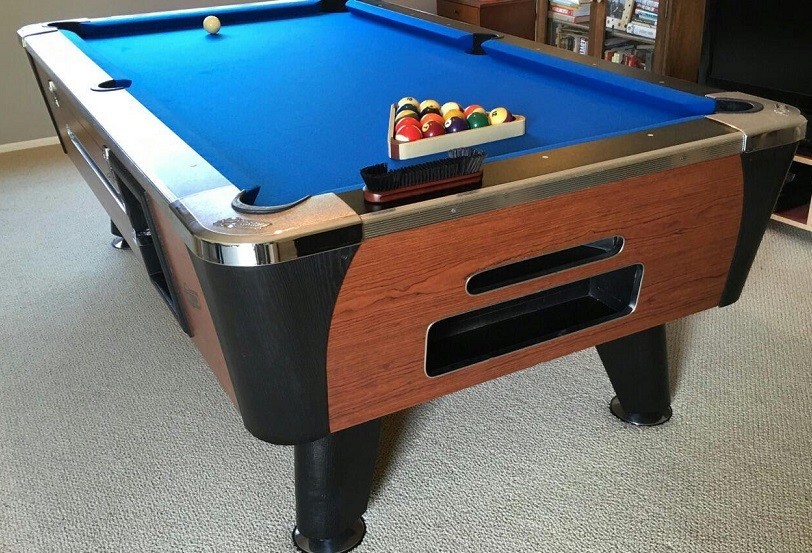 pool table in a pool