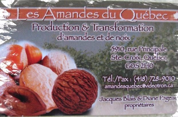 Noisettes sauvages écalées - Les Amandes du Québec