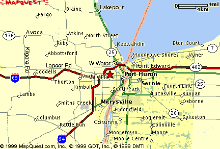 map of port huron mi Contact map of port huron mi