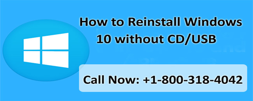 How to reinstall windows 10 without cd usb