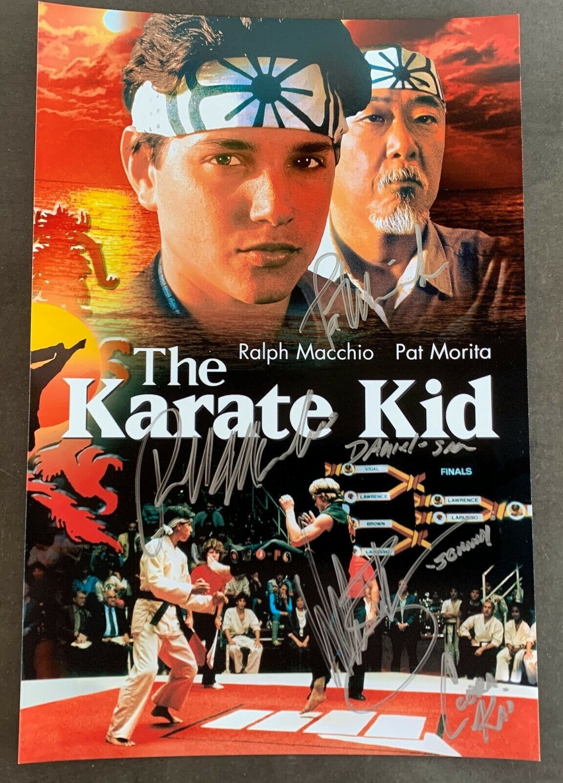 The Karate Kid cast signed autographed 8x12 photo Ralph Macchio Pat ...