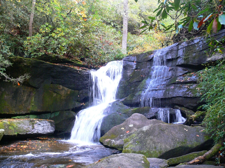 Long Branch Falls, Grogan Creek Falls, Cedar Rock Falls - Pisgah