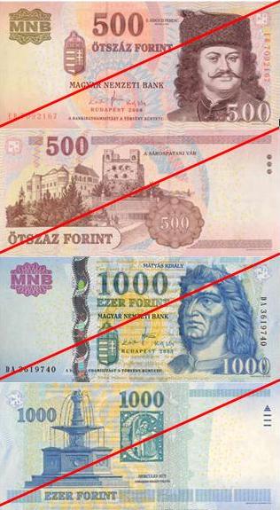 Banknotes Hungary