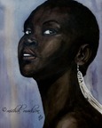 Alek Wek ~ watercolor by michal madison
