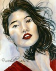 kiyomi ~ watercolor by michal madison