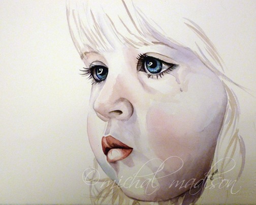 it shouldn't hurt to be a child ~ watercolor by michal madison