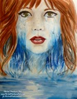 art for awareness ~ crying a river ~ watercolor by michal madison
