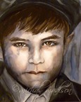 crying in the shadows ~ watercolor by michal madison