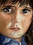 Galina ~ portrait of a Russian Child watercolor by michal madison
