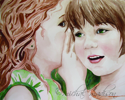 Secrets ~ watercolor by michal madison