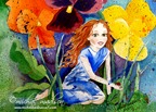being tiny ~ flower fairy~ watercolor by michal madison