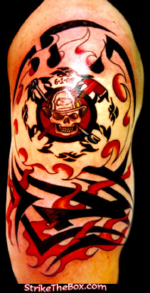 firefighter armband tribal tattoos