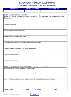 Smartlabtools Slt Qc Review Forms