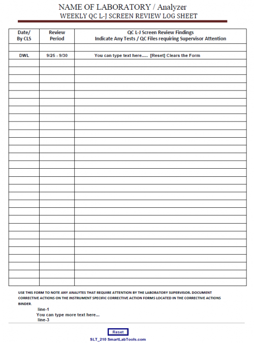 review forms
