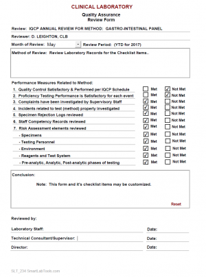 SmartLabTools | SLT_IQCP Review Forms