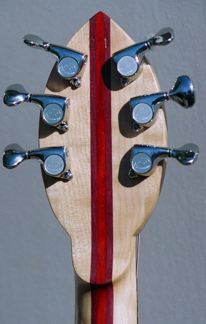 seven piece neck through body handmade electric guitar