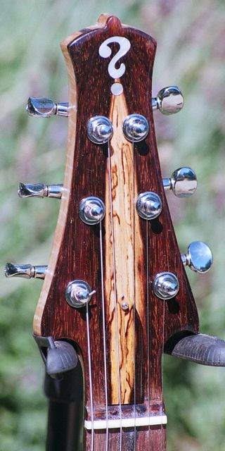 straight pull headstock bookmatched cocobolo veneer