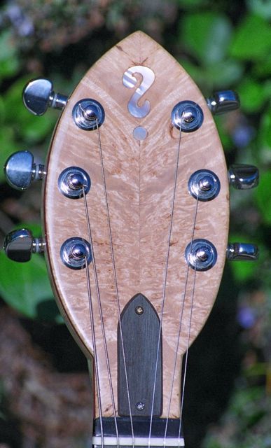 handmade semihollow neck through body electric guitar maple burl 