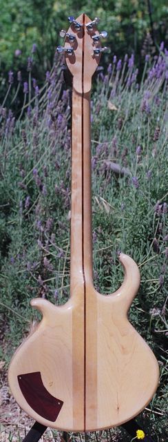 semihollow neck-through maple body  maple burl cap handmade electric guitar