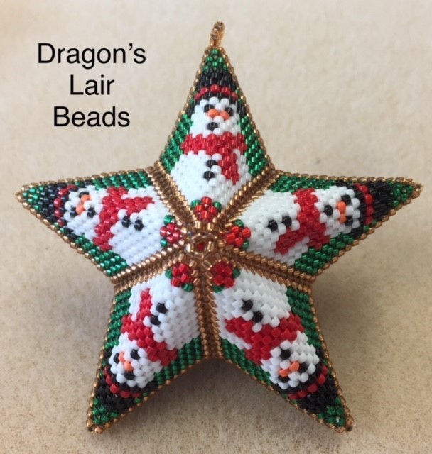 beaded snowman pattern