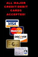 Credit Cards We Accept