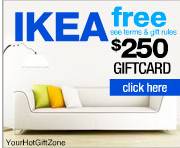 IKEA free $250 Gift Card at shopping sites plus.com