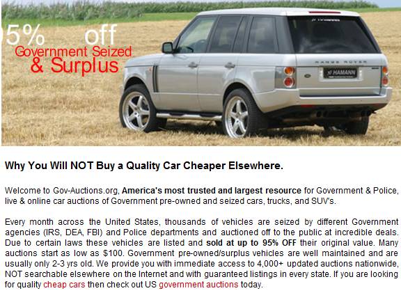 America's most trusted & largest resource for Government & Police, live & online car auctions 