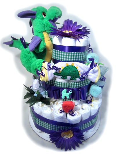dinosaur diaper cake