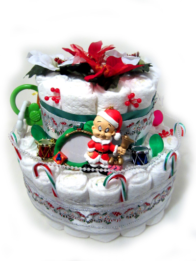 christmas diaper cake