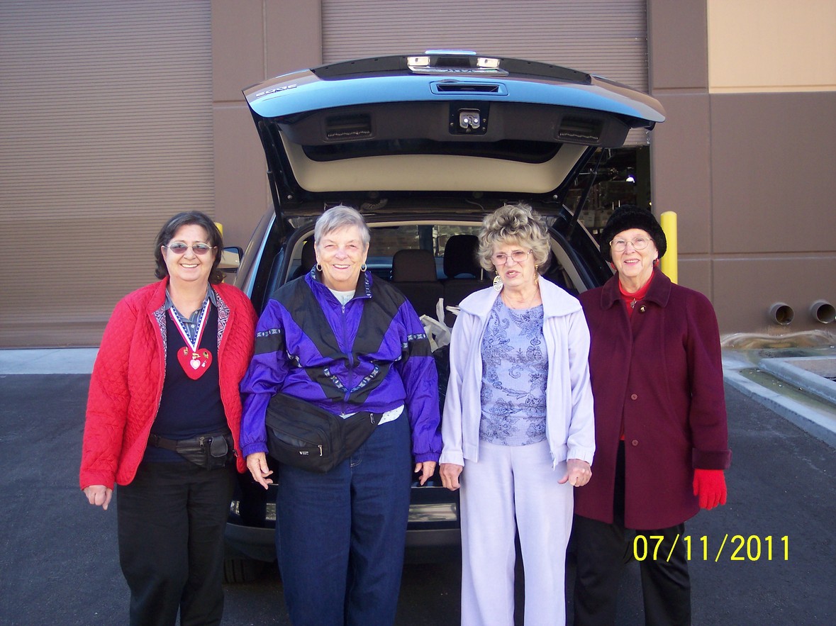 Delivering 70 pais of shoes to Soles4Souls.Doris,Thelma,Rita and Dorothy