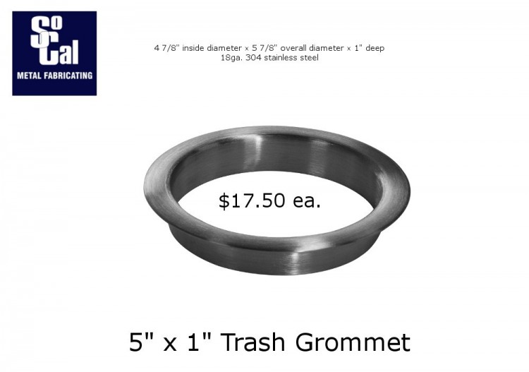 Stainless Steel Trash Rings Trash Grommets SoCal Metal Fab