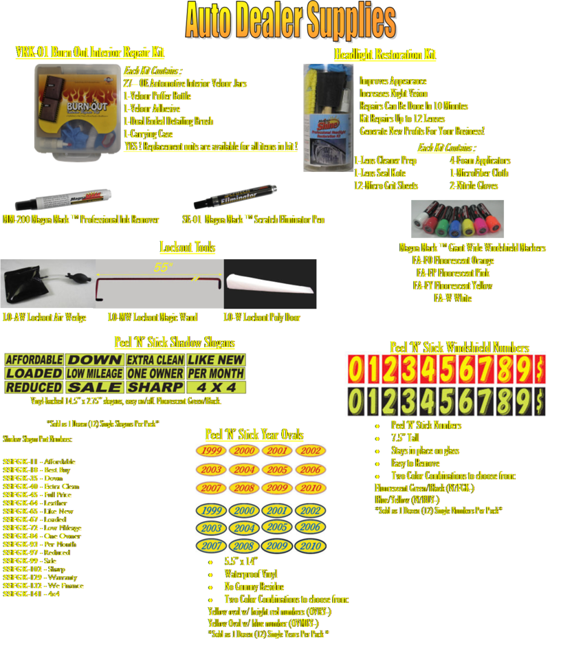 CRS Chemical Corporation Auto Dealer Supplies