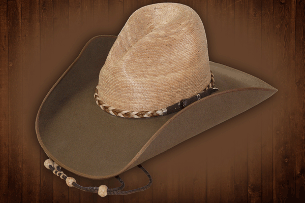 Half & Half Cowboy Hat with Stampede Strings