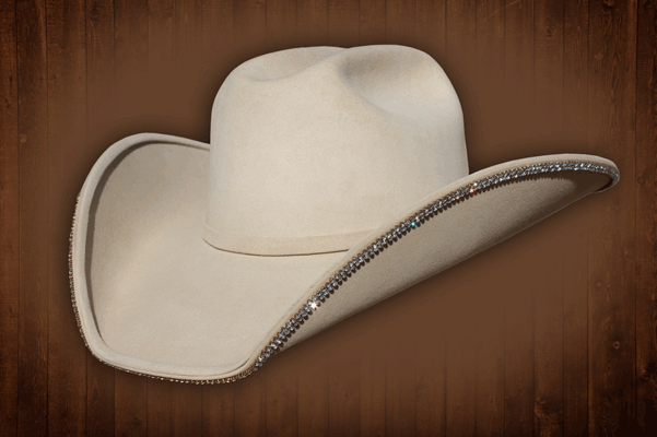 Custom Western Show Cowboy Hat with Diamonds