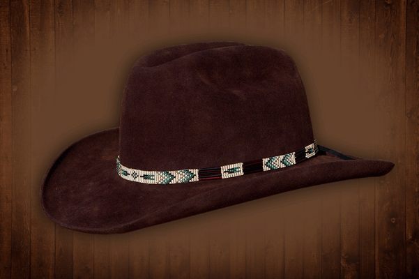 Custom Beaded Prarie Hat