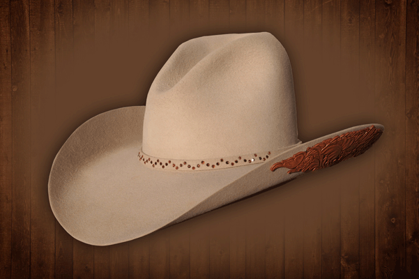 Custom Leather N Bling Cowboy Hat