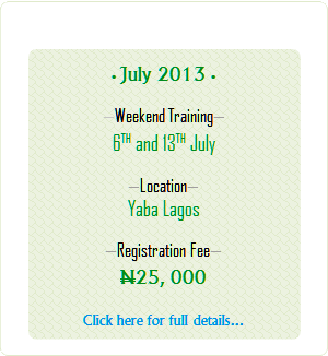 Presentation Skills Training - June 2013 - Lagos. Click here