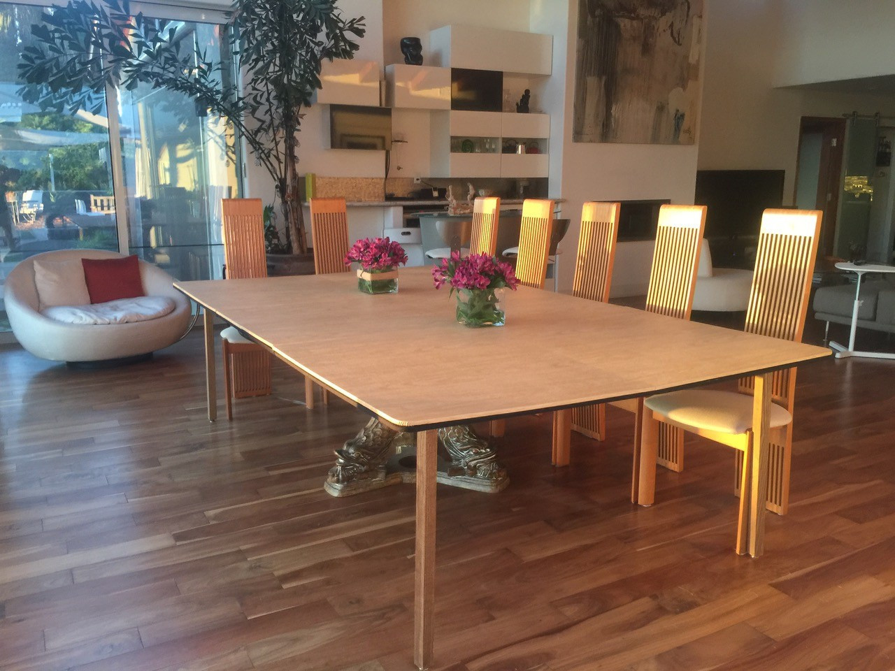 dining room table with extender