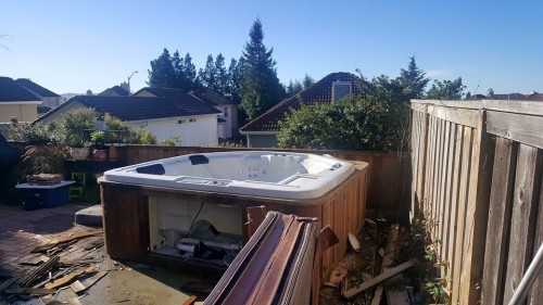 Sacramento spa removal, jacuzzi removers, nance property services