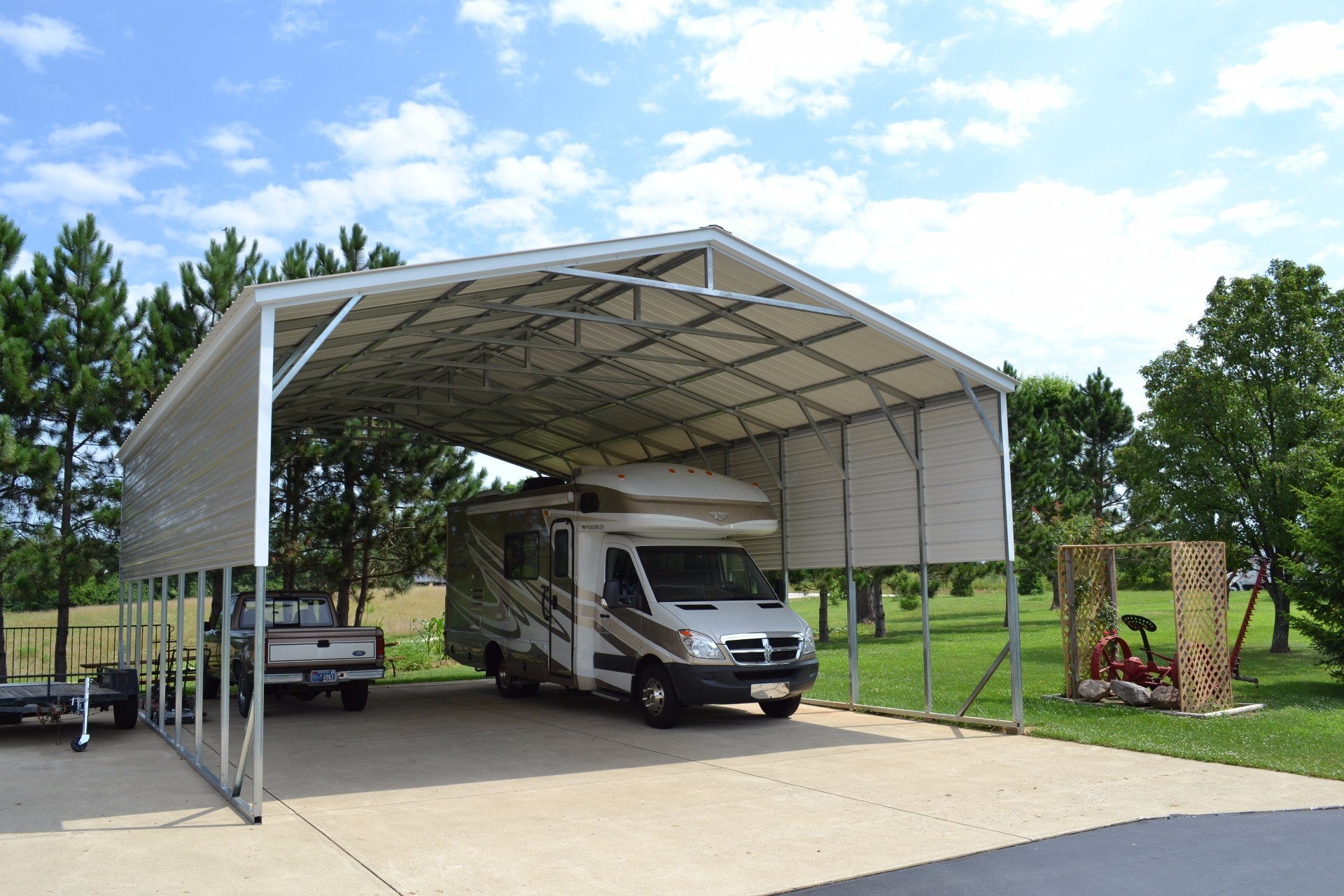 Virginia Carports - Texas Triple WiDe Carports W1920 O