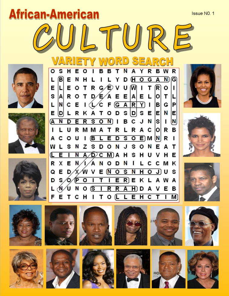 African American Variety Puzzle Crossword And Word Search Books 