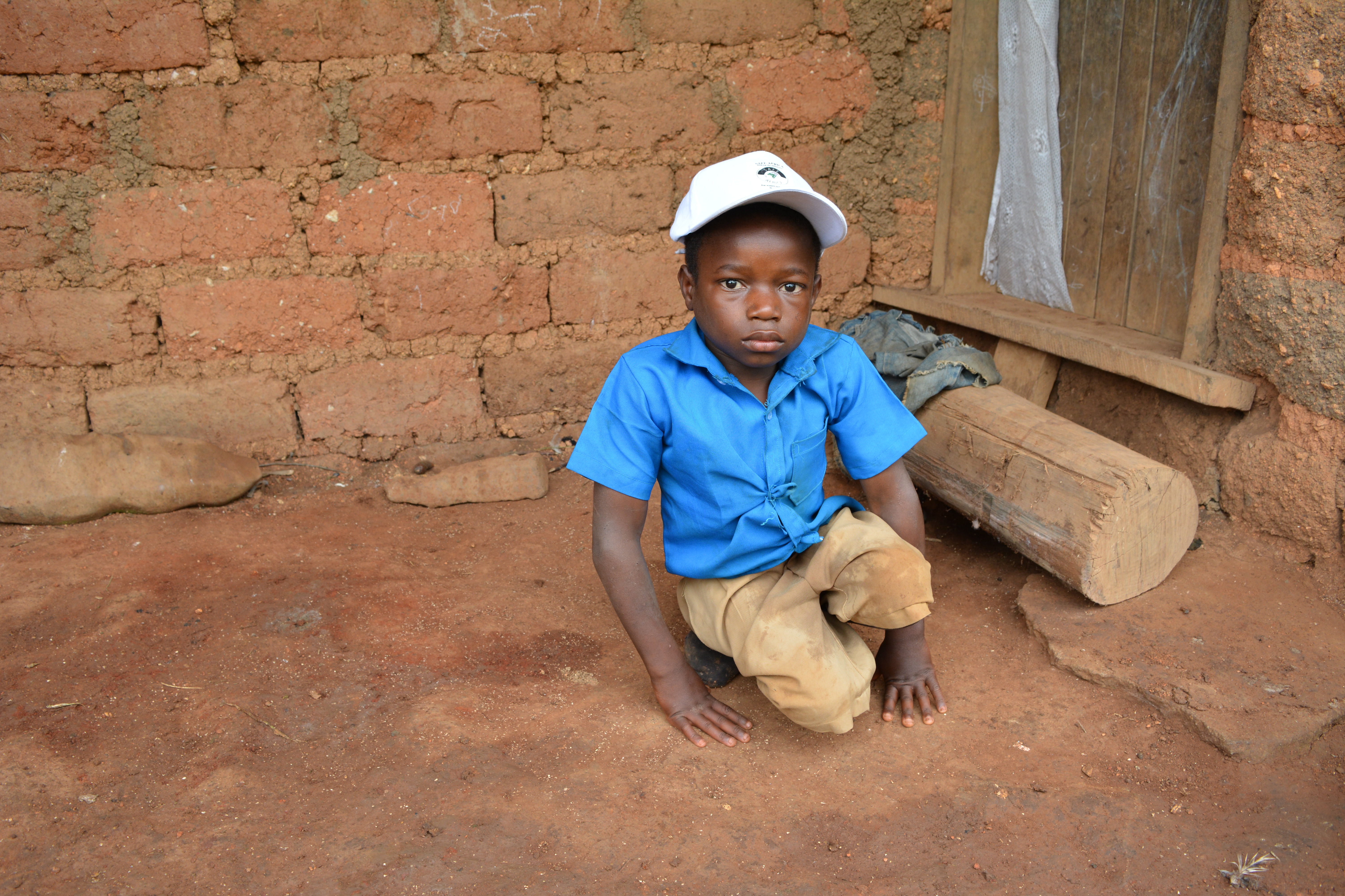 Elijah in new school uniform