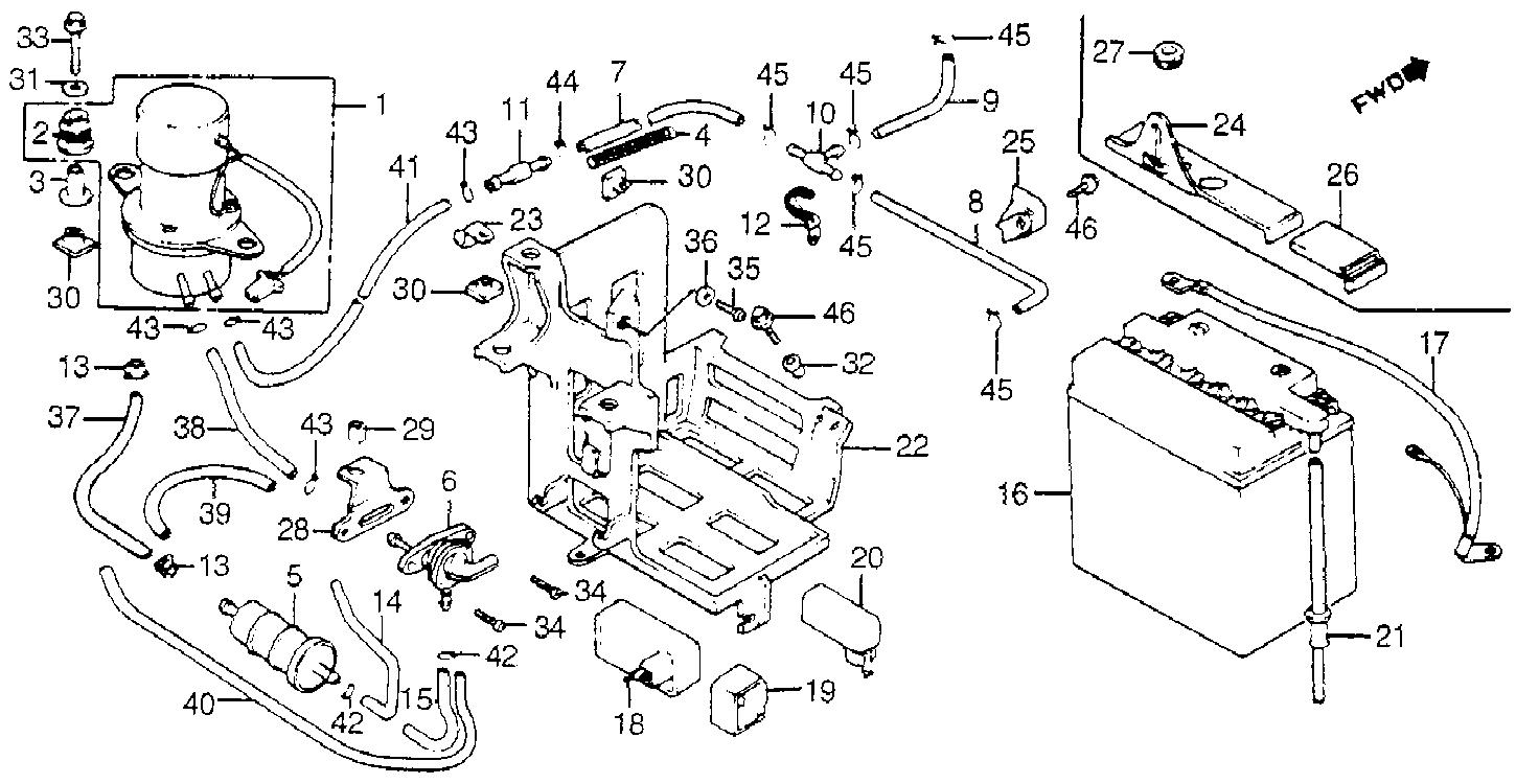 Honda magna deals fuel pump