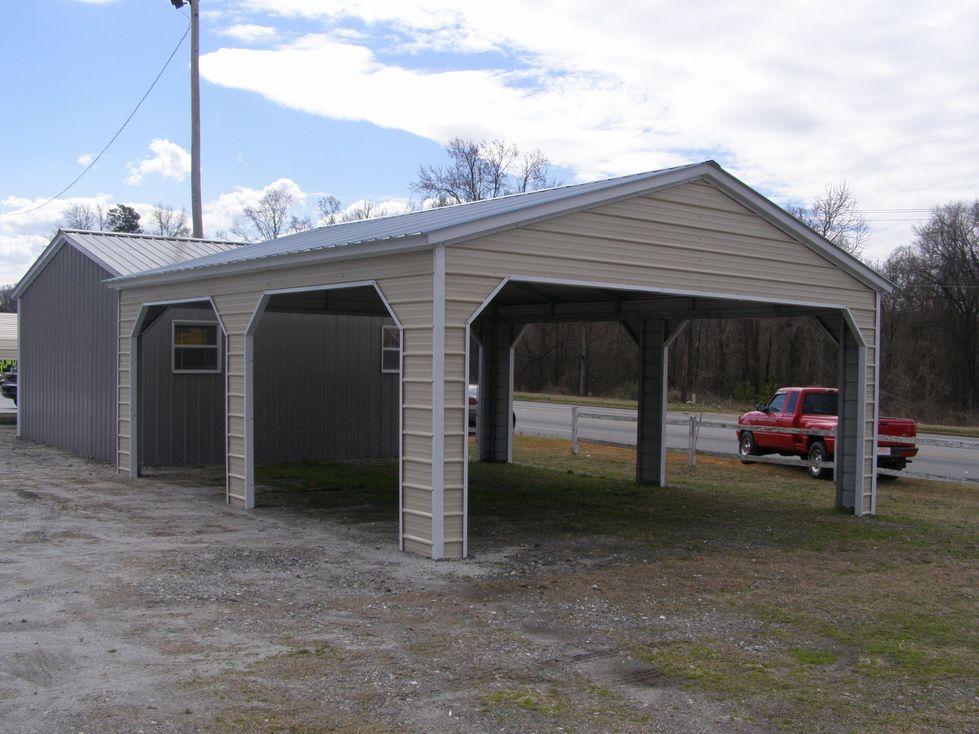 Vertical Roof Side Entry Carports