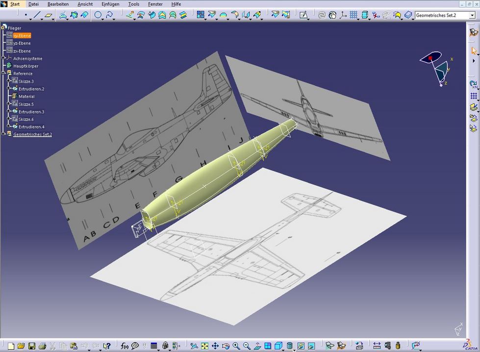 Generative shape Design and Freestyle in Catia V5